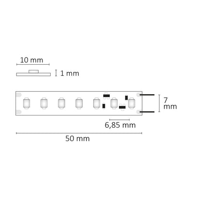 Linear Full spectrum CRI930 | LED-strip | 5m | 3000K | 14W/m | 160 LED/m | 24V | IP20