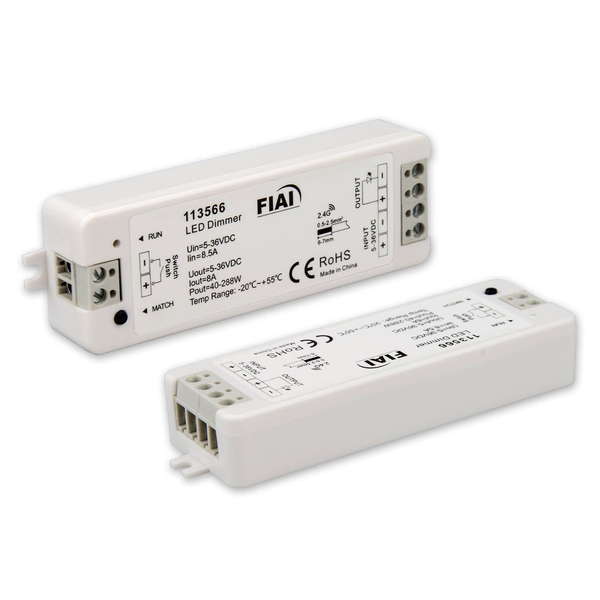 Sys-Pro | Dimmer | push/radio mesh PWM | 1 kanaal | 5-36V | 8A