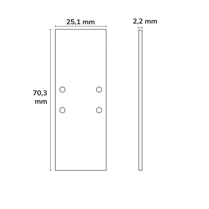 EC66 | Profielaccessoire | eindkap aluminium voor 2SIDE | 2 stuks