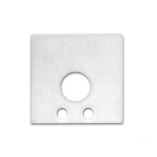 EC59W | Profielaccessoire | eindkap aluminium wit voor SURF16 | met kabeldoorvoer | 2 stuks
