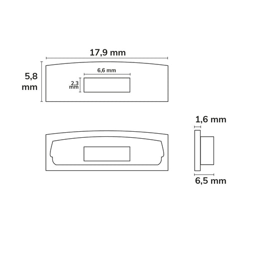 SURF15 FLEX | Profielaccessoire | Eindkap EC61 met kabeldoorvoer | 1 stuk
