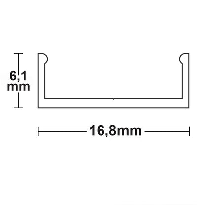 Profielaccessoire | Montagerail voor profielen | geboord | 10cm