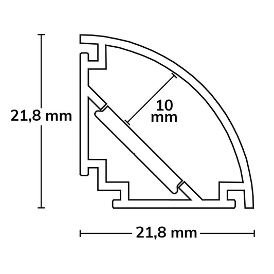 CORNER13 | Profiel | hoekprofiel polycarbonaat | opaal/satijn