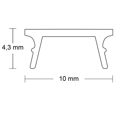 COVER23 | Profielaccessoire | afdekking opaal/gesatineerd | voor SURF8 | 300cm