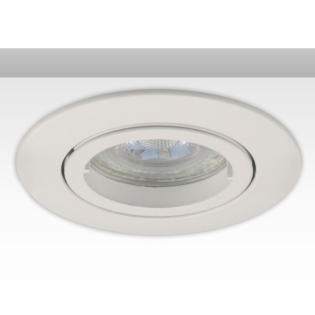 Inbouwframe | rond | gatmaat 68mm | aluminium wit | voor GU10/MR16