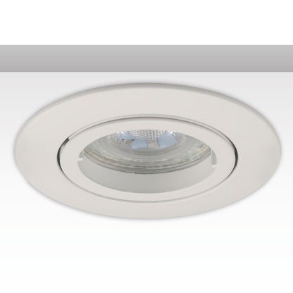 Inbouwframe | rond | gatmaat 68mm | aluminium wit | voor GU10/MR16
