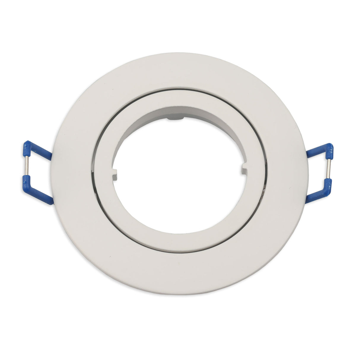 Inbouwframe | rond | gatmaat 68mm | aluminium wit | voor GU10/MR16