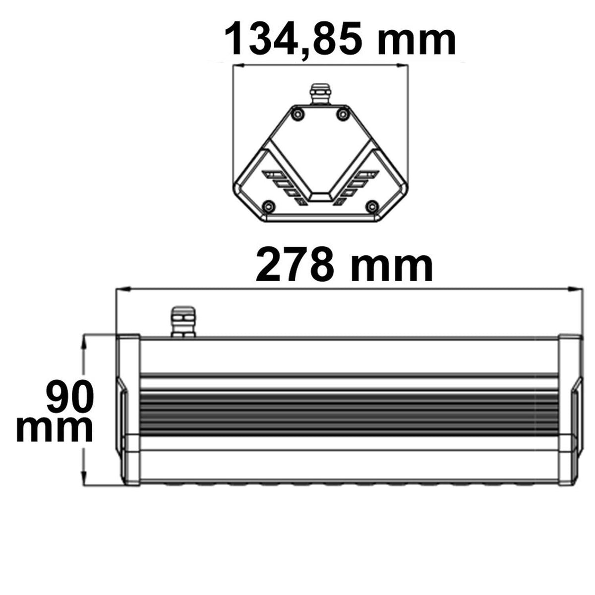LN 2x | Breedstraler | 30x70° | 2x50W | IK10 | IP65 | 1-10V dimbaar