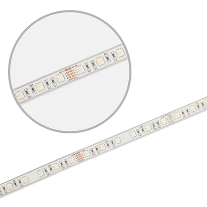 AQUA RGB+WW | LED-strip | 4in1 | 5m | 19W/m | 60 LED/m | 24V | IP68