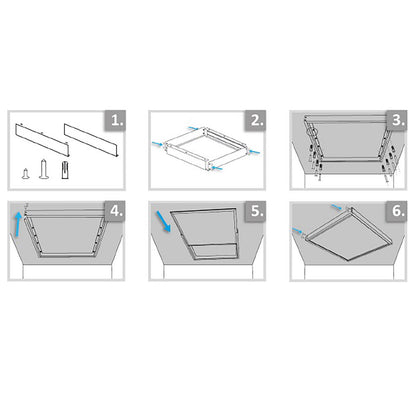 Installatiemateriaal | Opbouwframe voor LED paneel 600 | wit