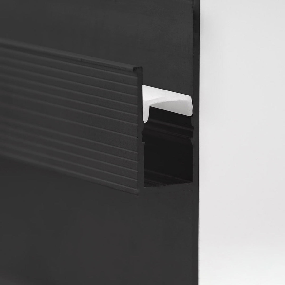 Single Curve | Aluminium profiel | gipsplaat | zwart | 200cm
