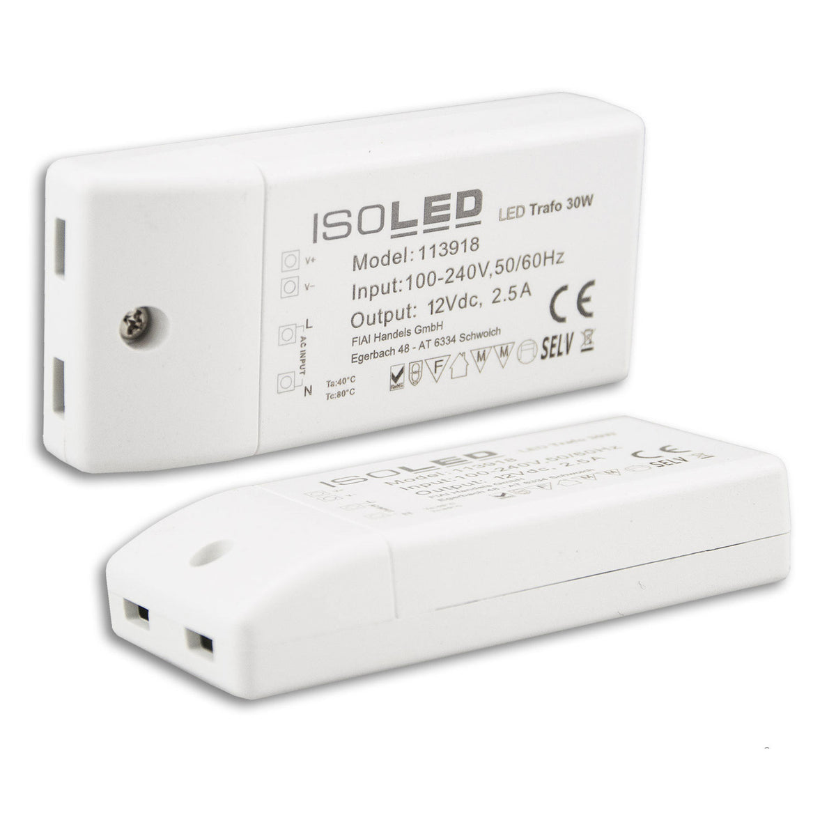 LED driver | 12V | 0-30W | compact | SELV