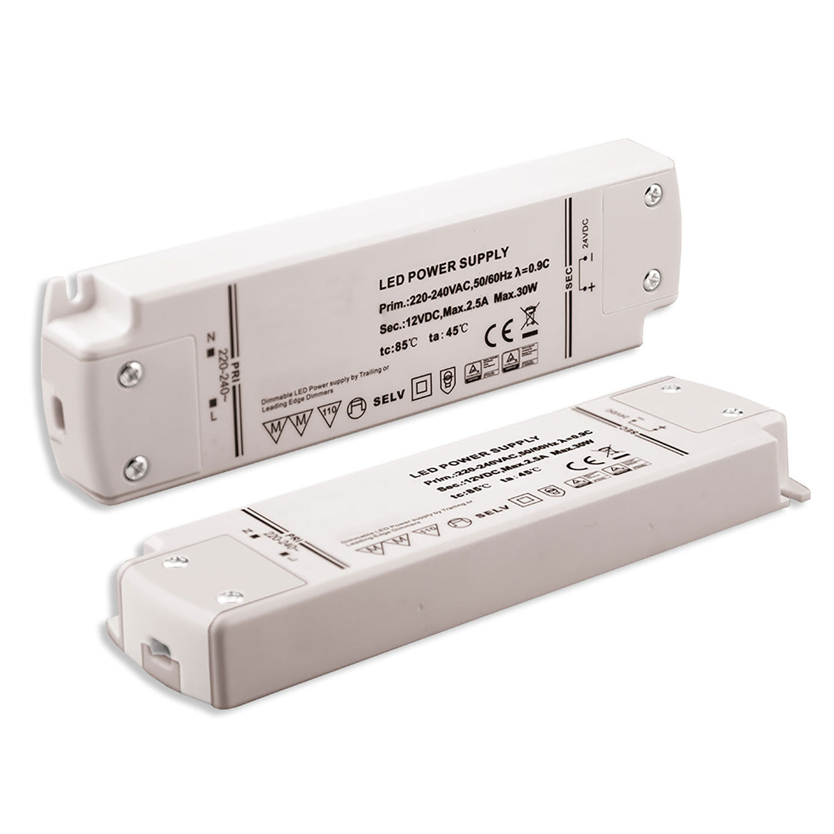 LED driver | 12V | 0-30W | dimbaar | SELV