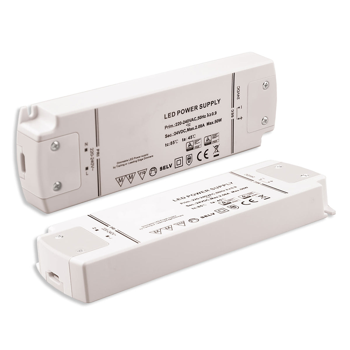 LED driver | 24V | 0-50W | dimbaar | SELV