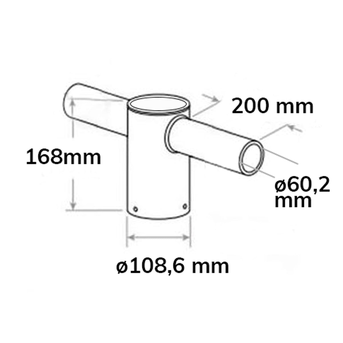 HE75/HE115 | Straatarmatuur accessoire | Mastadapter 2-voudig