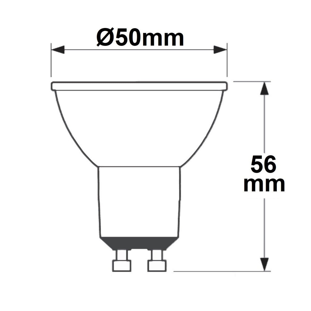 LED-lamp | GU10 | prismatisch | 5,5W | warm wit | 60° | CRI90 | 3 standen dimbaar