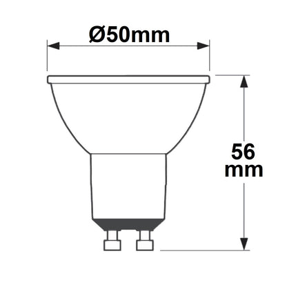 LED-lamp | GU10 | prismatisch | 5,5W | warm wit | 60° | CRI90 | 3 standen dimbaar