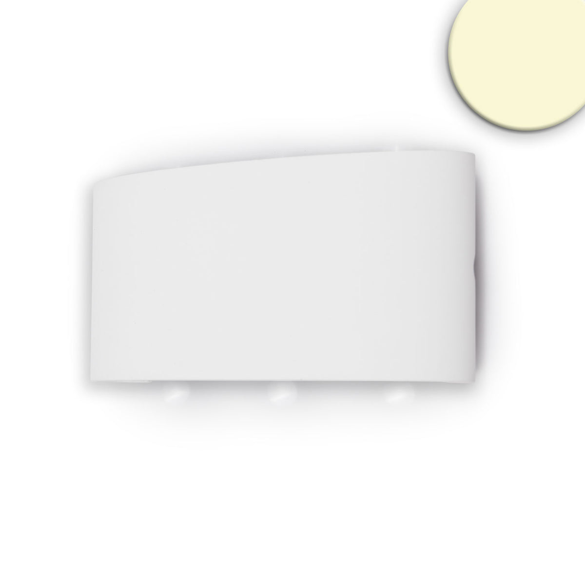 Buitenwandlamp | up&down | 6x1W CREE | IP54 | zandwit | warm wit