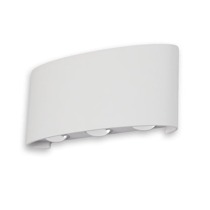 Buitenwandlamp | up&down | 6x1W CREE | IP54 | zandwit | warm wit
