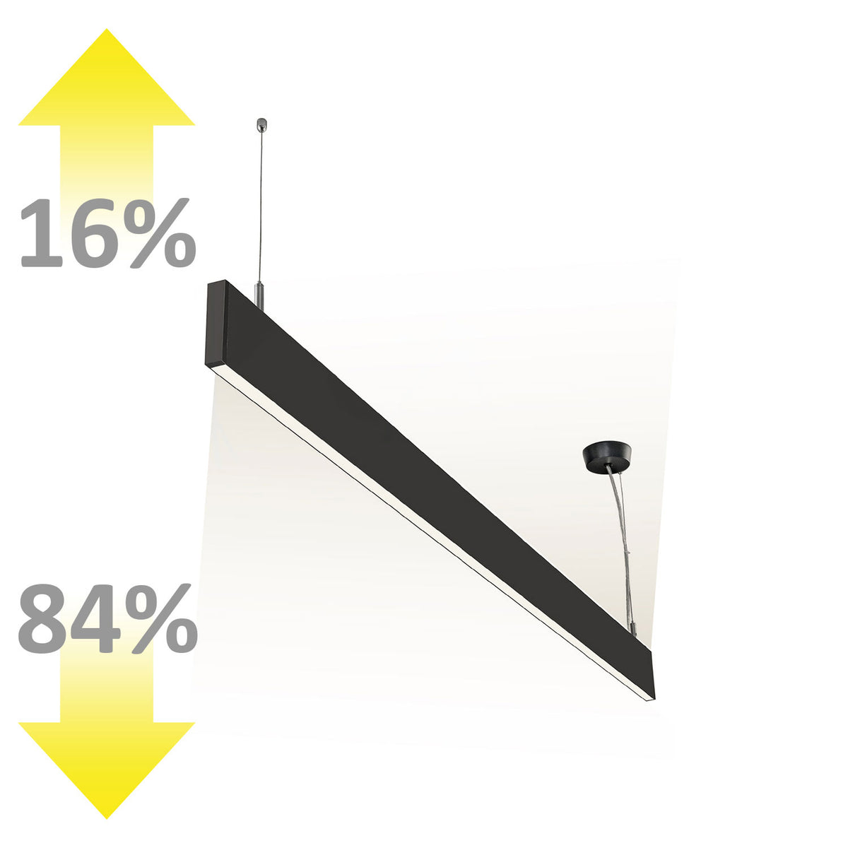 Linear Up&Down 600 | Hanglamp | prismatisch | doorkoppelbaar | 3000K | 25W
