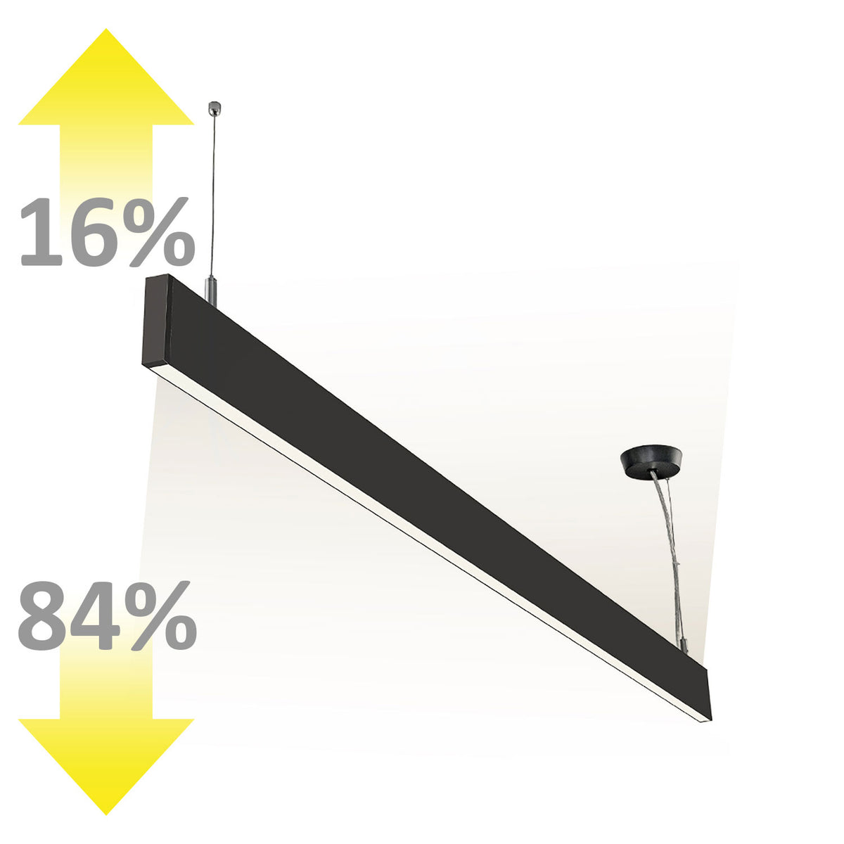 Linear Up&Down 1200 | Hanglamp | prismatisch | doorkoppelbaar | 3000K | 40W