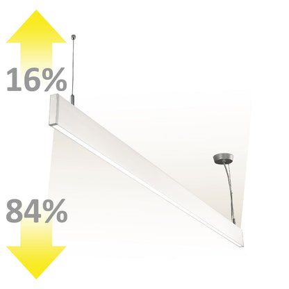 Linear Up&Down 1200 | Hanglamp | prismatisch | doorkoppelbaar | wit | 4000K | 40W