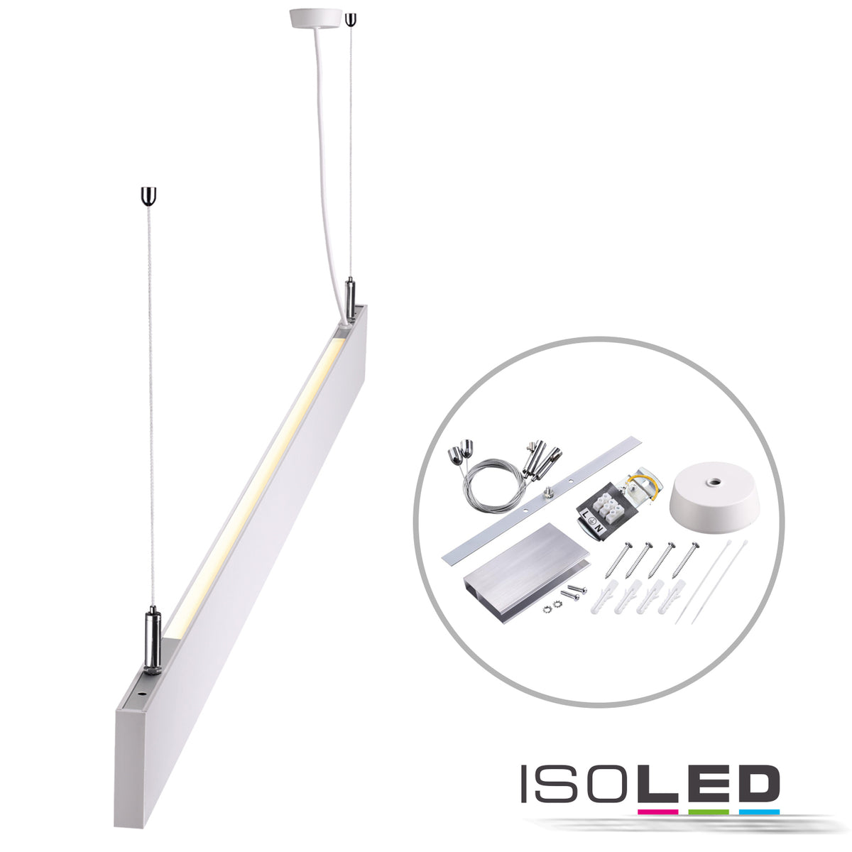 Linear Up&Down 1200 | Hanglamp | prismatisch | doorkoppelbaar | wit | 4000K | 40W