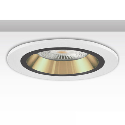 Inbouwframe | rond | 80mm | wit + zwart-goud | GU10/MR16