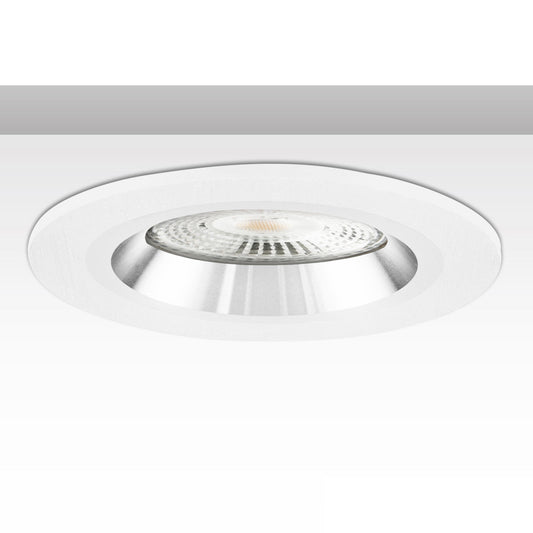 Inbouwframe | rond | 80mm | wit + wit-zilver | GU10/MR16