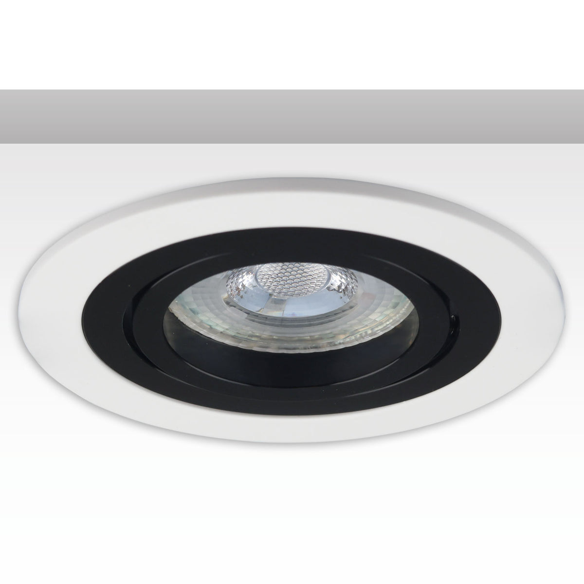 Inbouwframe | rond | 80mm | wit + zwart | GU10/MR16