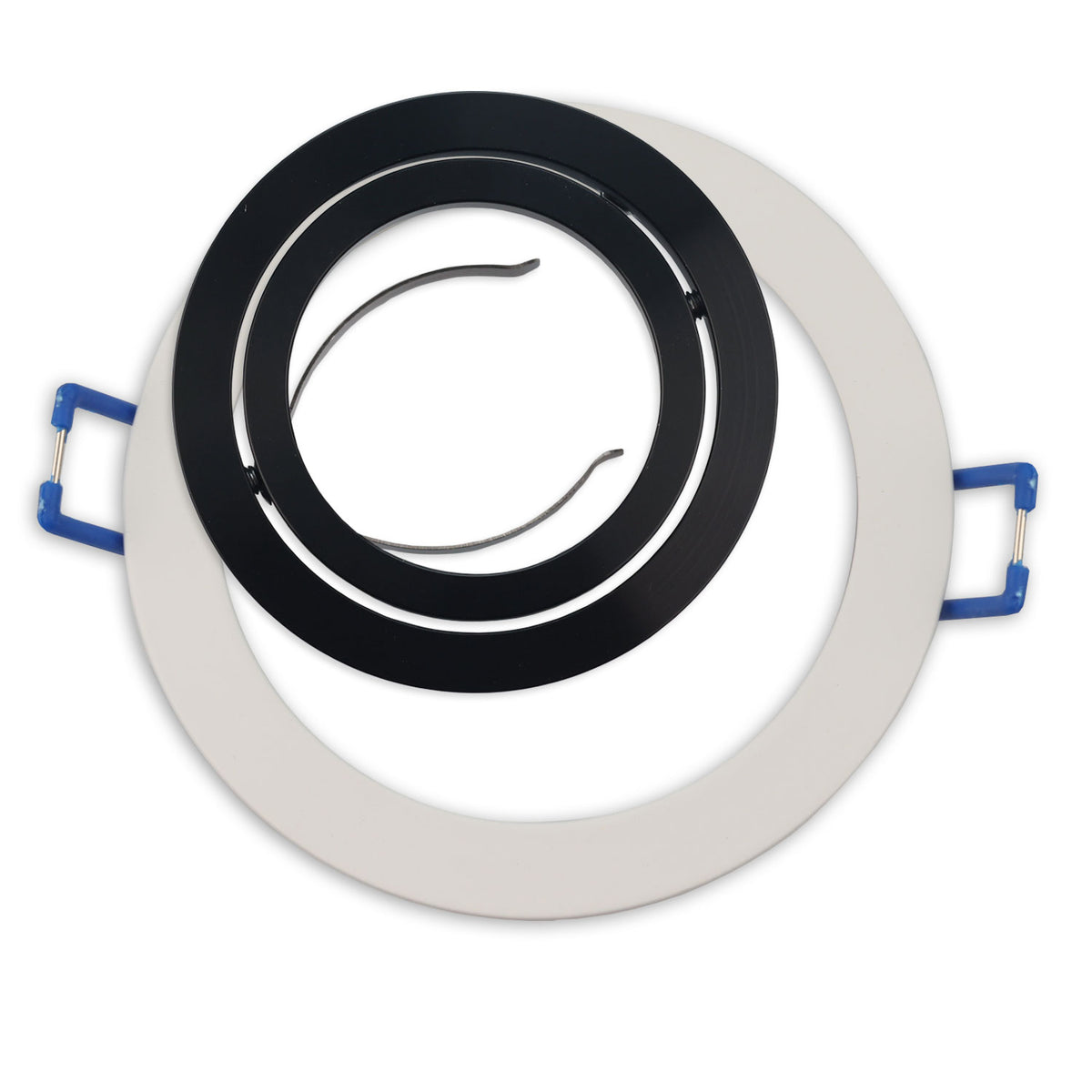 Inbouwframe | rond | 80mm | wit + zwart | GU10/MR16