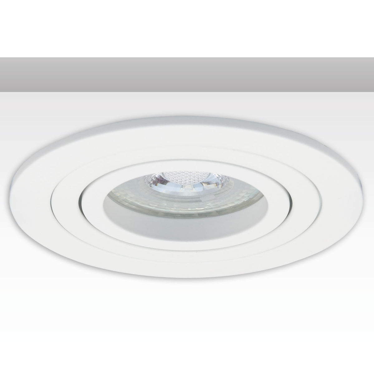 Inbouwframe | rond | 80mm | wit + wit aluminium | GU10/MR16