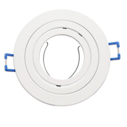 Inbouwframe | rond | 80mm | wit + wit aluminium | GU10/MR16
