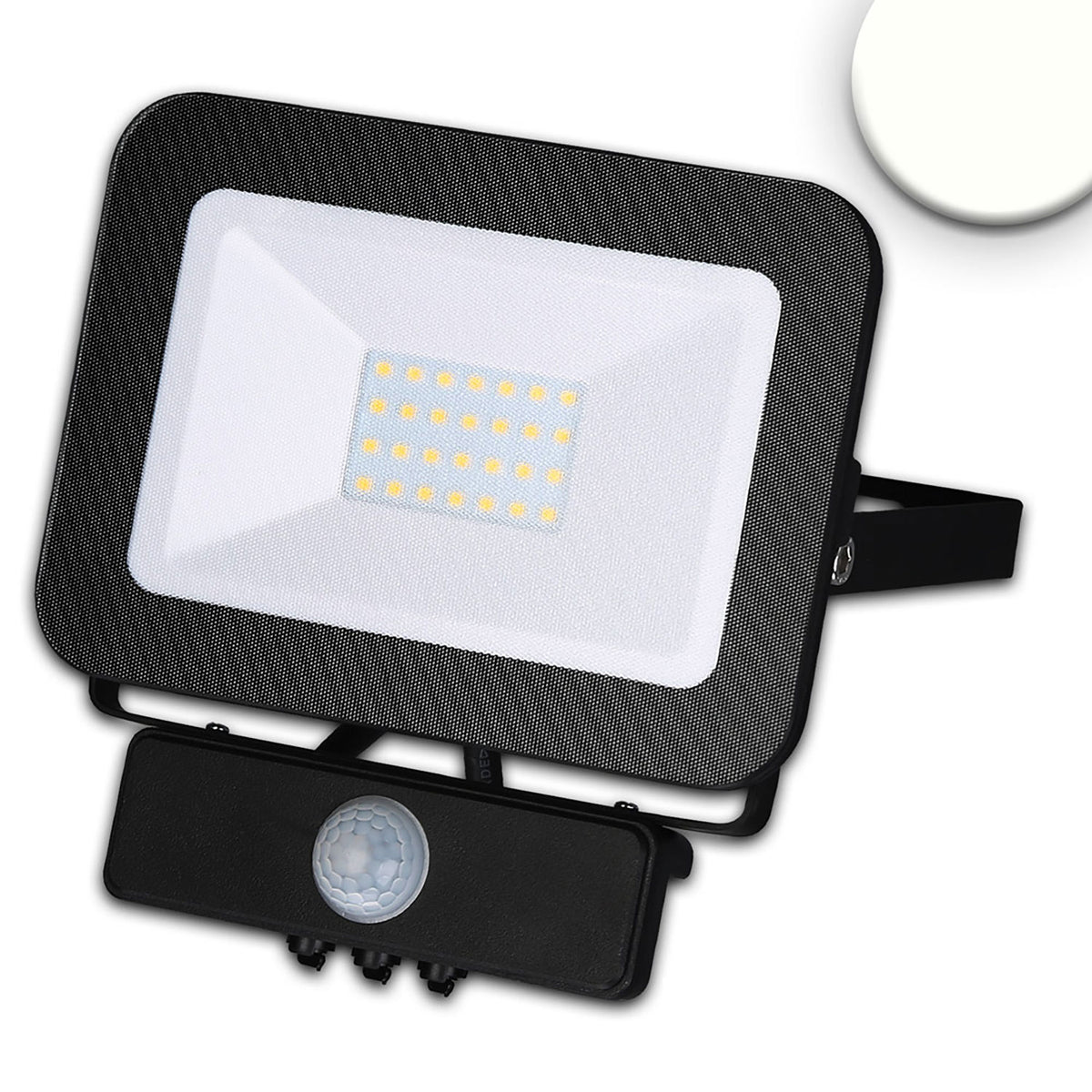 Breedstraler | met PIR-bewegingsmelder | IP65 | 30W | zwart