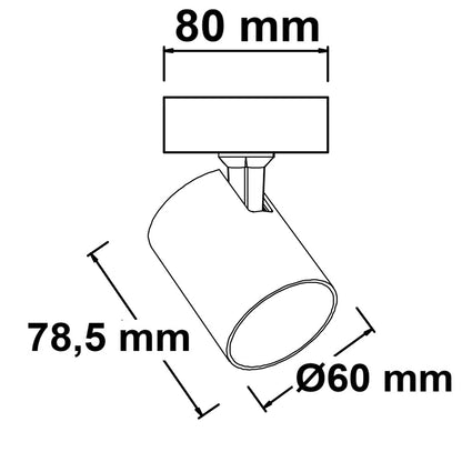 Plafondlamp | GU10 enkel | wand en plafond | wit | exclusief lichtbron