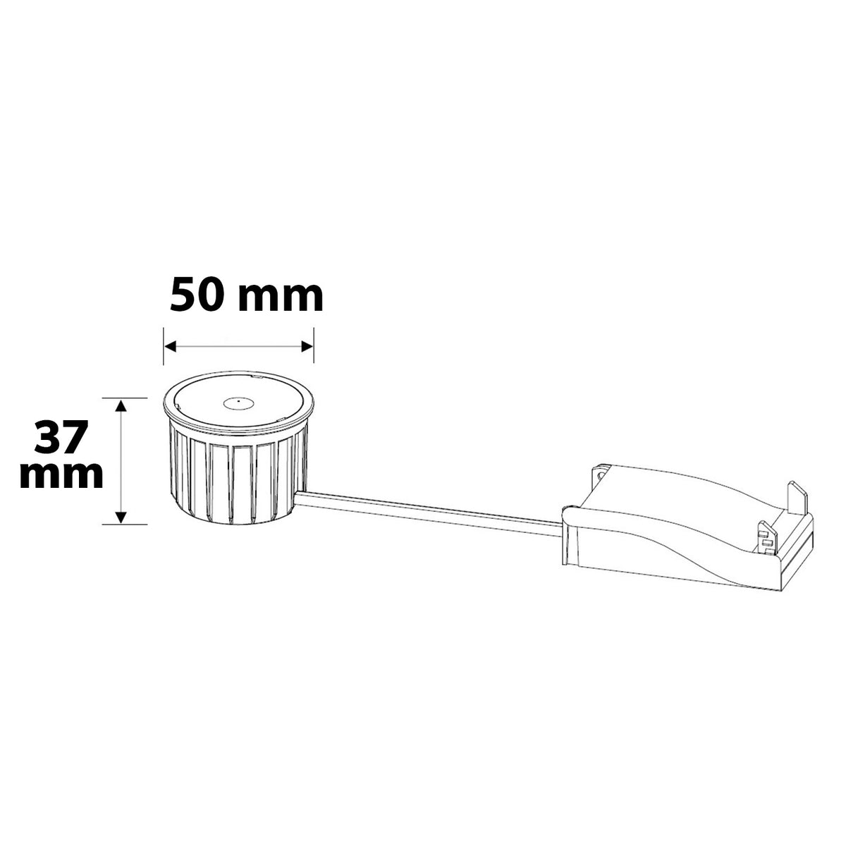 GU10 | LED-lamp | spot met externe aansluitdoos | 5W | 38° | dimbaar
