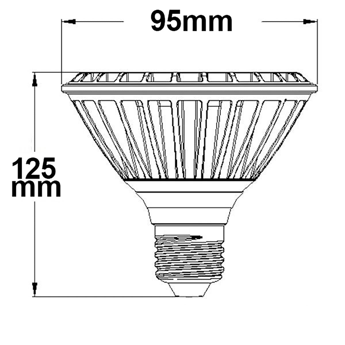 LED-lamp | PAR30L | E27 | 32W | 30° | 230V