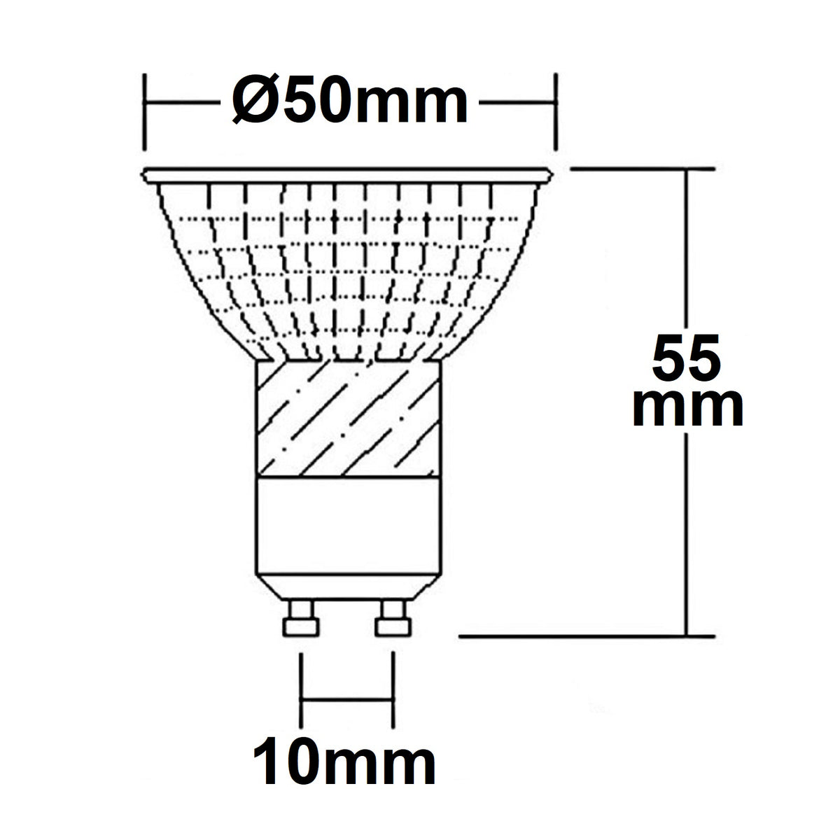 LED-lamp | GU10 | prismatisch | 5W | 45° | CRI90
