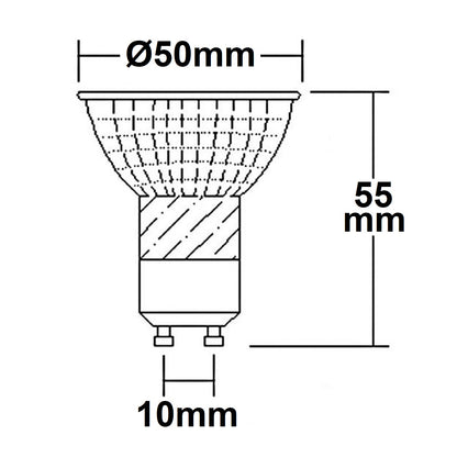 LED-lamp | GU10 | prismatisch | 5W | 45° | CRI90
