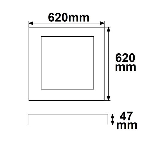 UGR<16 Line 625 | LED Paneel | frame wit | 36W | 1-10V dimbaar