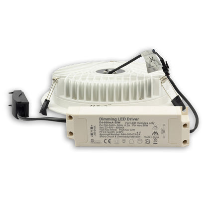 Downlight | verblindingsarm | rond | Ø228mm | CRI90 | 3000/3500/4000K | dimbaar | 35W