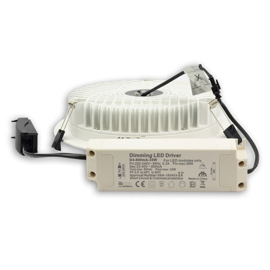 Downlight | verblindingsarm | rond | Ø228mm | CRI90 | 3000/3500/4000K | dimbaar | 35W