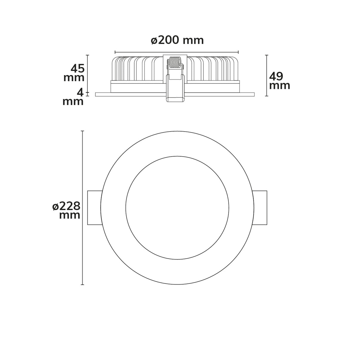 Downlight | verblindingsarm | rond | Ø228mm | CRI90 | 3000/3500/4000K | dimbaar | 35W