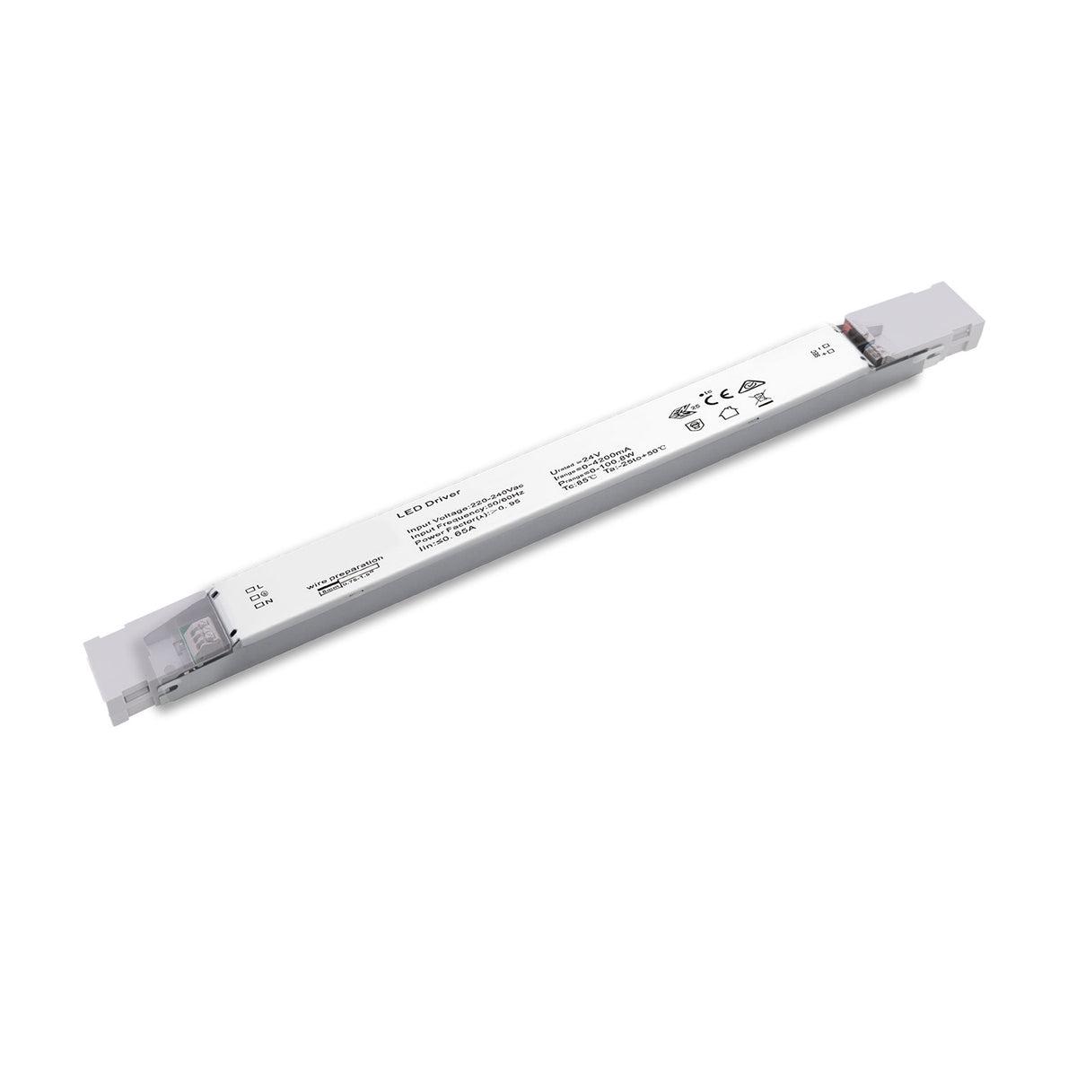 LED driver | 24V | 0-100W | armatuurvoeding | SELV | plat | smal