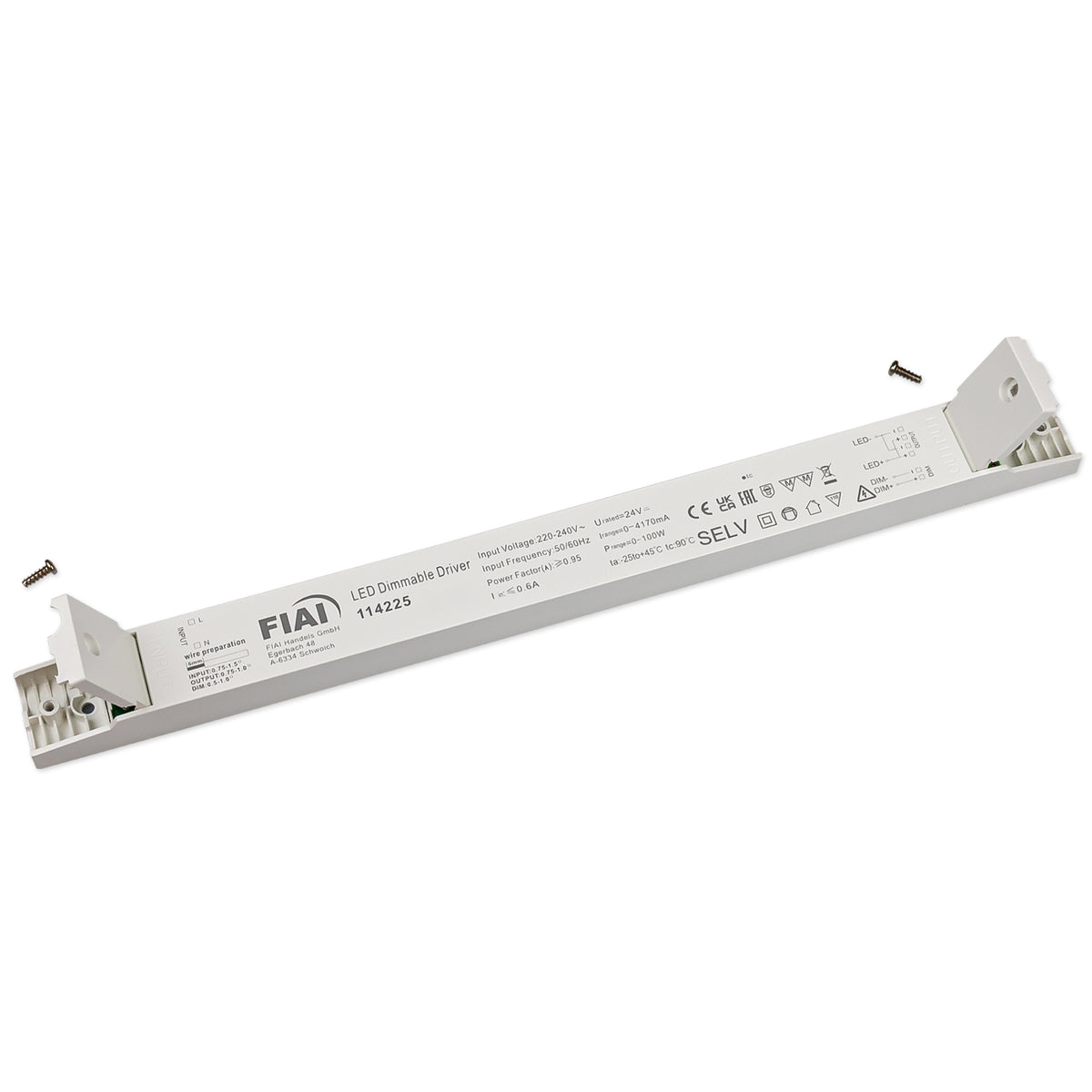 LED driver | 24V | 0-100W | PWM | 1-10V dimbaar | SELV | plat | smal