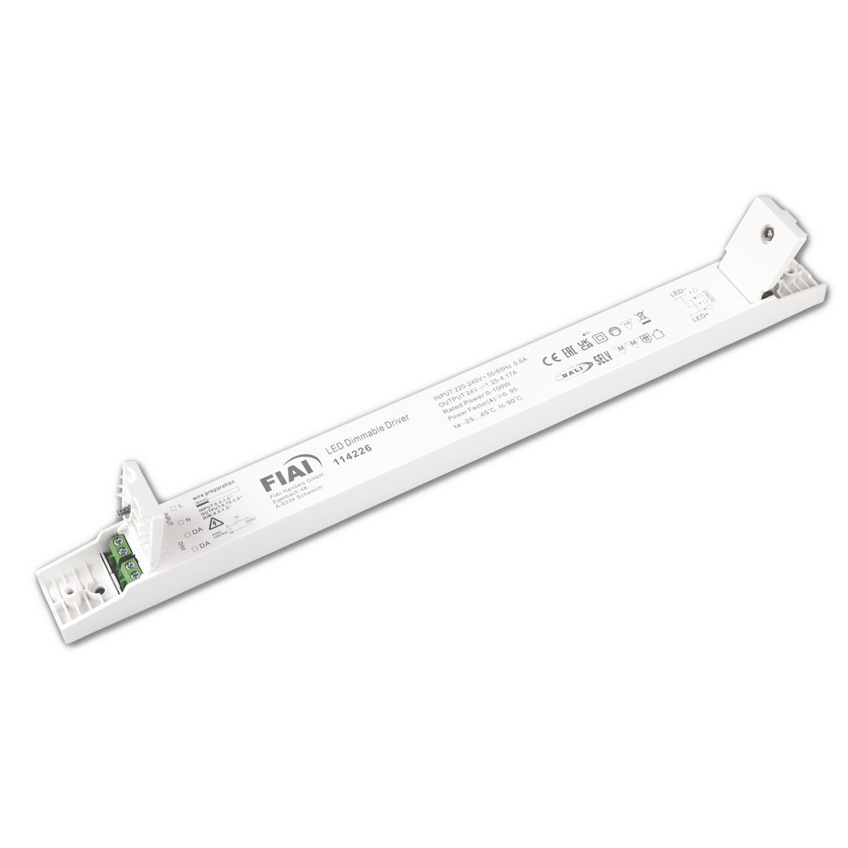 LED driver | 24V | 0-100W | PWM | DALI/push dimbaar | plat | smal