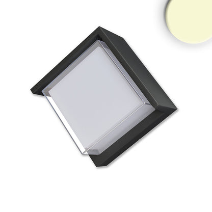 Buitenwandlamp | hoekig | IP54 | zandzwart | warm wit | 6W