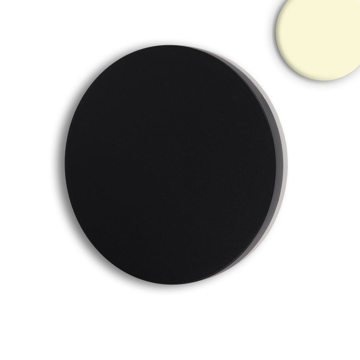 Buitenwandlamp | rond | IP54 | zandzwart | warm wit