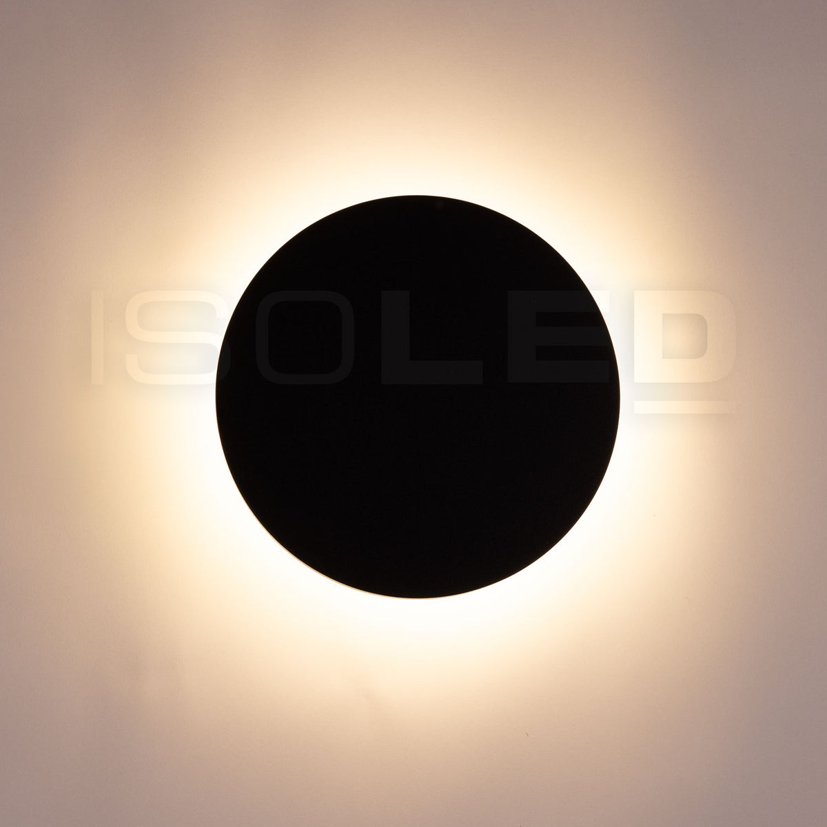 Buitenwandlamp | rond | IP54 | zandzwart | warm wit