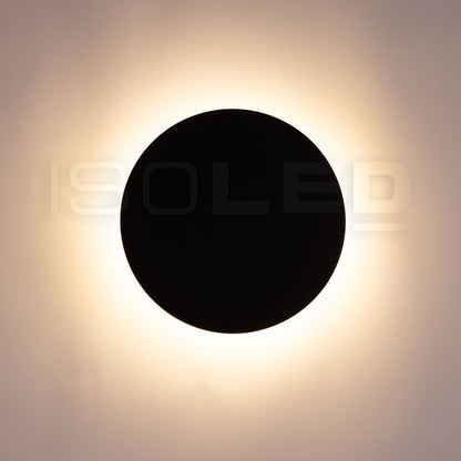 Buitenwandlamp | rond | IP54 | zandzwart | warm wit